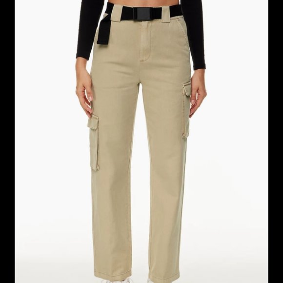 NWT Aritzia TNA Belted Cargo Pant Gd Humus Beige XS - Picture 2 of 13